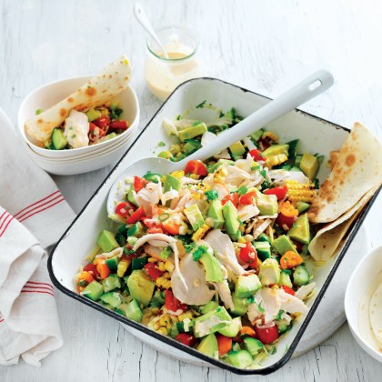 Chargrilled Sweetcorn & Turkey Peri Peri Salad